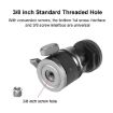 PULUZ Aluminum Alloy Ball Head Tripod Mount with Cold Shoe - US Stock - 5
