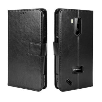 Ulefone Armor X9 Leather Phone Case - Retro Crazy Horse Texture Black - 1