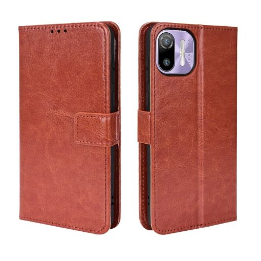 Ulefone Note 6/6P Brown Leather Phone Case - Retro Crazy Horse Texture - 1