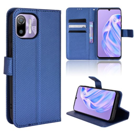Ulefone Note 6/6P Blue Diamond Texture Leather Phone Case - 1