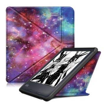 KOBO Libra2 2021 Multi-folding Leather Tablet Case - Milky Way Design - 1