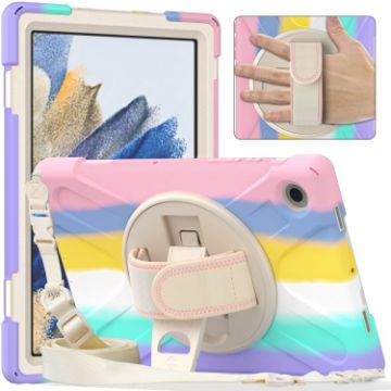 Samsung Galaxy Tab A8 10.5 2021 Case, Silicone + PC, Colorful Pink - 1