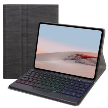 Surface Go 4/3/2/1 Tri-color Backlit Bluetooth Keyboard Case (Black) - 1