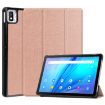 TCL Tab 10s Rose Gold Leather Tablet Case - Three-Fold Holder Cover - 1
