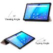 TCL Tab 10s Rose Gold Leather Tablet Case - Three-Fold Holder Cover - 5