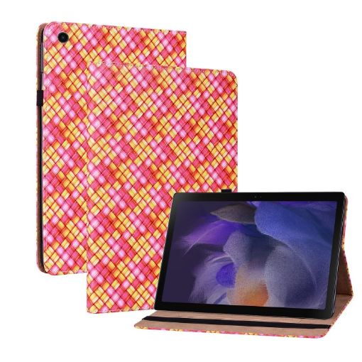 Samsung Galaxy Tab A8 10.5 2021 Rose Red Leather Case with Holder - 1