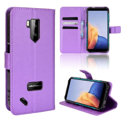 Ulefone Armor X9 Purple Leather Phone Case with Diamond Texture - 1