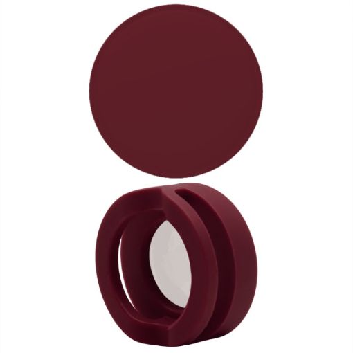 Wine Red Silicone Pet Collar Case for AirTag - Shockproof & Anti-scratch - 1