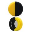Anti-scratch Shockproof Silicone AirTag Pet Collar Case, 34x34x17.3mm, Yellow/Black - 1