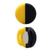 Anti-scratch Shockproof Silicone AirTag Pet Collar Case, 34x34x17.3mm, Yellow/Black - 2