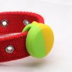 AirTag Pet Collar Case, Anti-scratch Shockproof Silicone, 34x34x16.7mm, Black Red - 4