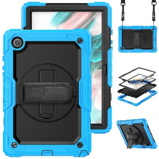 Samsung Galaxy Tab A8 10.5 2021 X200/X205 Silicone PC Case Black/Blue - 1