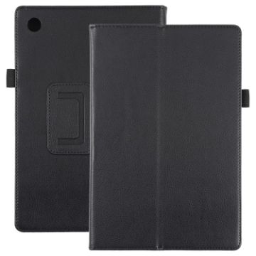 Samsung Galaxy Tab A8 10.5 2021 Black Leather Tablet Case - 1
