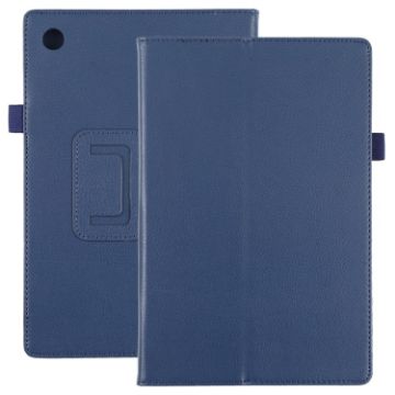 Samsung Galaxy Tab A8 10.5 2021 Dark Blue Leather Tablet Case - 1