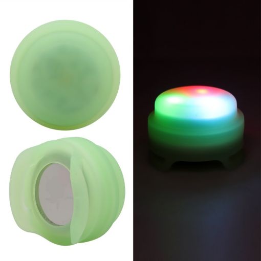 Green Silicone Protective Case with Light for AirTag Pet Collar Tracker - 1