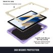 Samsung Galaxy Tab A8 10.5 2021 Beige Silicone Holder Case (Beige+Purple) - 4