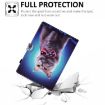 10" Tablet Case with Pen Slot - Bow Tie Cat Design, Leather Cover - 5