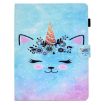 10" Tablet Case with Pen Slot - Leather Cover (Wildebeest Design) - 2