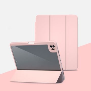 Baby Pink Magnetic Split Leather Smart Case for iPad Pro 10.5 - 1