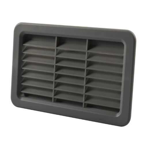 Snap-on RV/Bus Oblique Louver Outlet Panel Grey 193x122mm A6787 - 1