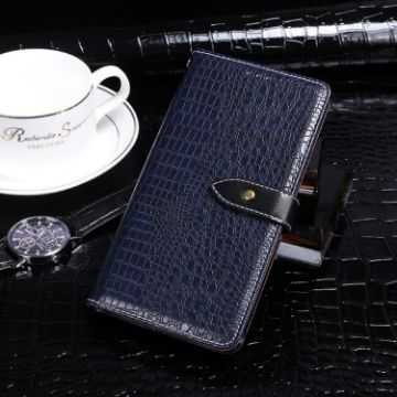 Ulefone Note 13P Crocodile Texture Flip Leather Case - Dark Blue - 1