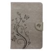 Samsung Galaxy Tab A8 10.5 2021 Butterfly Flower Leather Case Grey - 2