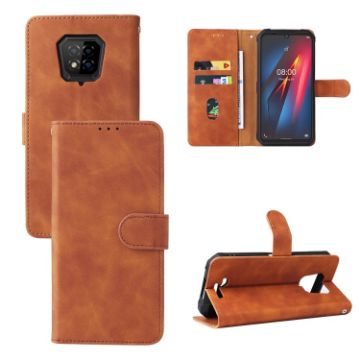 Ulefone Armor 8 Brown Leather Phone Case - Magnetic Buckle, Calf Texture - 1