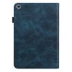 Huawei MediaPad M5 Lite 10.1 Blue Embossed Striped Leather Case - 3
