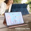 Huawei MediaPad M5 Lite 10.1 Blue Embossed Striped Leather Case - 5