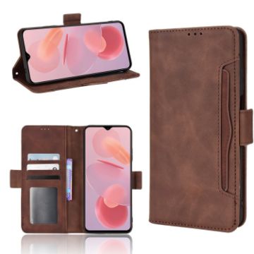 Ulefone Note 12P Brown Leather Phone Case - Calf Pattern Skin Feel - 1