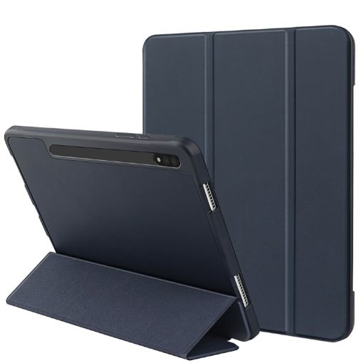 Samsung Galaxy Tab S8 Ultra/X900 Dark Blue 3-Fold Honeycomb TPU Case - 1