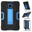 Galaxy Tab A 8.0 (2018) T387 Black/Blue Silicone PC Case with Holder - 7