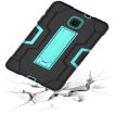 Galaxy Tab A 8.0 (2018) T387 Black/Aqua Silicone + PC Case with Holder - 5