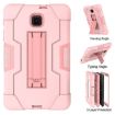 Galaxy Tab A 8.0 (2018) T387 Rose Gold Silicone + PC Case with Holder - 7