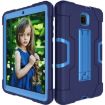 Galaxy Tab A 8.0 (2018) T387 Silicone + PC Case with Holder - Navy/Blue - 3