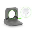 Grey Silicone Charging Holder for Apple Watch - Compact & Durable Design - 5