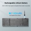 Foldable Bluetooth Keyboard with Touchpad, Rechargeable, Grey - B089T - 4