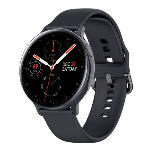 S30 Smart Wristband 1.28" TFT Screen, Temp & Sleep Monitor, Black Silicone - 1