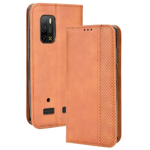 Ulefone Armor X10/X10 Pro Brown Leather Phone Case with Magnetic Buckle - 1