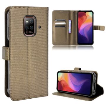 Ulefone Power Armor 14/14 Pro Brown Leather Phone Case - Diamond Texture - 1
