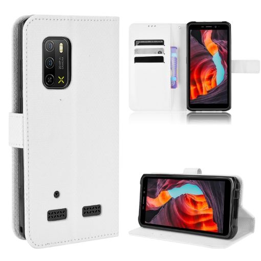 Ulefone Armor X10/X10 Pro White Leather Phone Case with Diamond Texture - 1