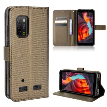 Ulefone Armor X10/X10 Pro Brown Leather Phone Case with Diamond Texture - 1