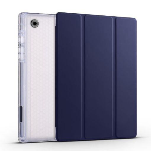 Samsung Galaxy Tab A8 X200 Dark Blue TPU Leather Tablet Case - 1