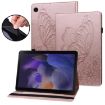 Samsung Galaxy Tab A8 Butterfly Embossed Leather Case - Rose Gold - 1