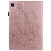 Samsung Galaxy Tab A7 T500 Butterfly Embossed Leather Case Rose Gold - 3