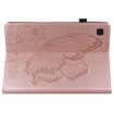 Samsung Galaxy Tab A7 T500 Butterfly Embossed Leather Case Rose Gold - 5