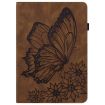 Samsung Galaxy Tab A7 T500 Brown Butterfly Embossed Leather Case - 2
