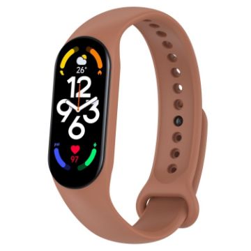 Xiaomi Mi Band 7/6/5 & Amazfit Band 5 Official Brown Silicone Band - 1