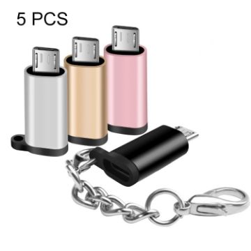 USB-C Female to Micro USB Male Adapter 5 Pack - Random Delivery - 1