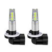 881 DC 12V-24V 12W 1800LM Yellow LED Car Fog Light Pair - 1